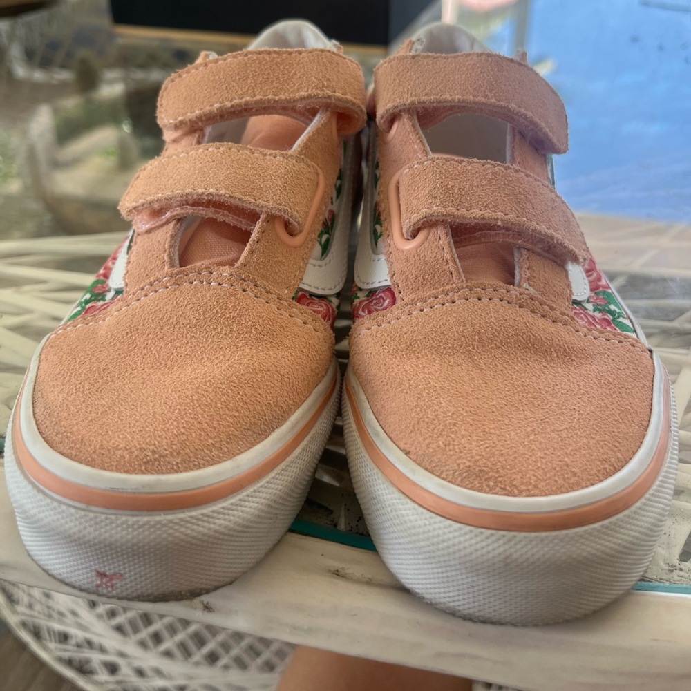 Vans old skool Peach Floral Frog Sneakers - Picture 4 of 11